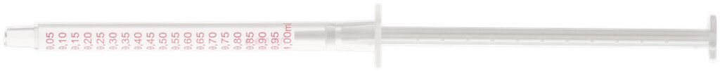 Kolbendosierpipette 1 ml (geteilt in 0,05 ml)