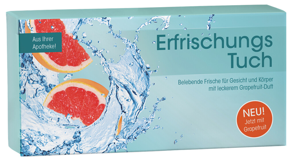 Erfrischungstuch Grapefruit, 5er Leerfaltschachtel