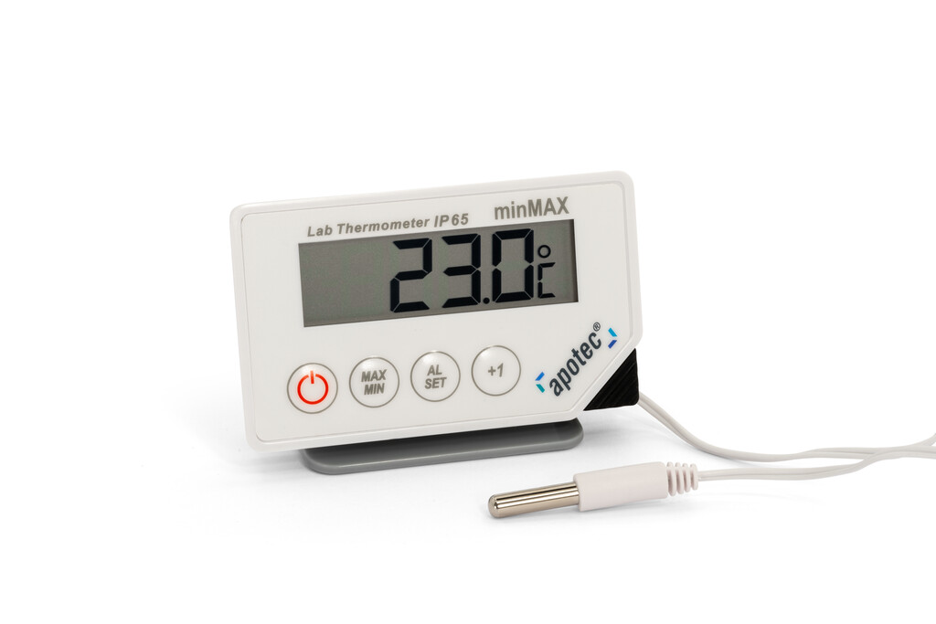 apotec minMAX Thermometer m. Alarm, kalibriert