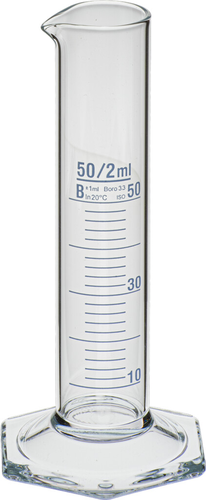 Messzylinder, niedere Form, 50 ml