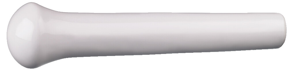 Porzellanpistill 115 mm glasiert, für Mörser 63 mm