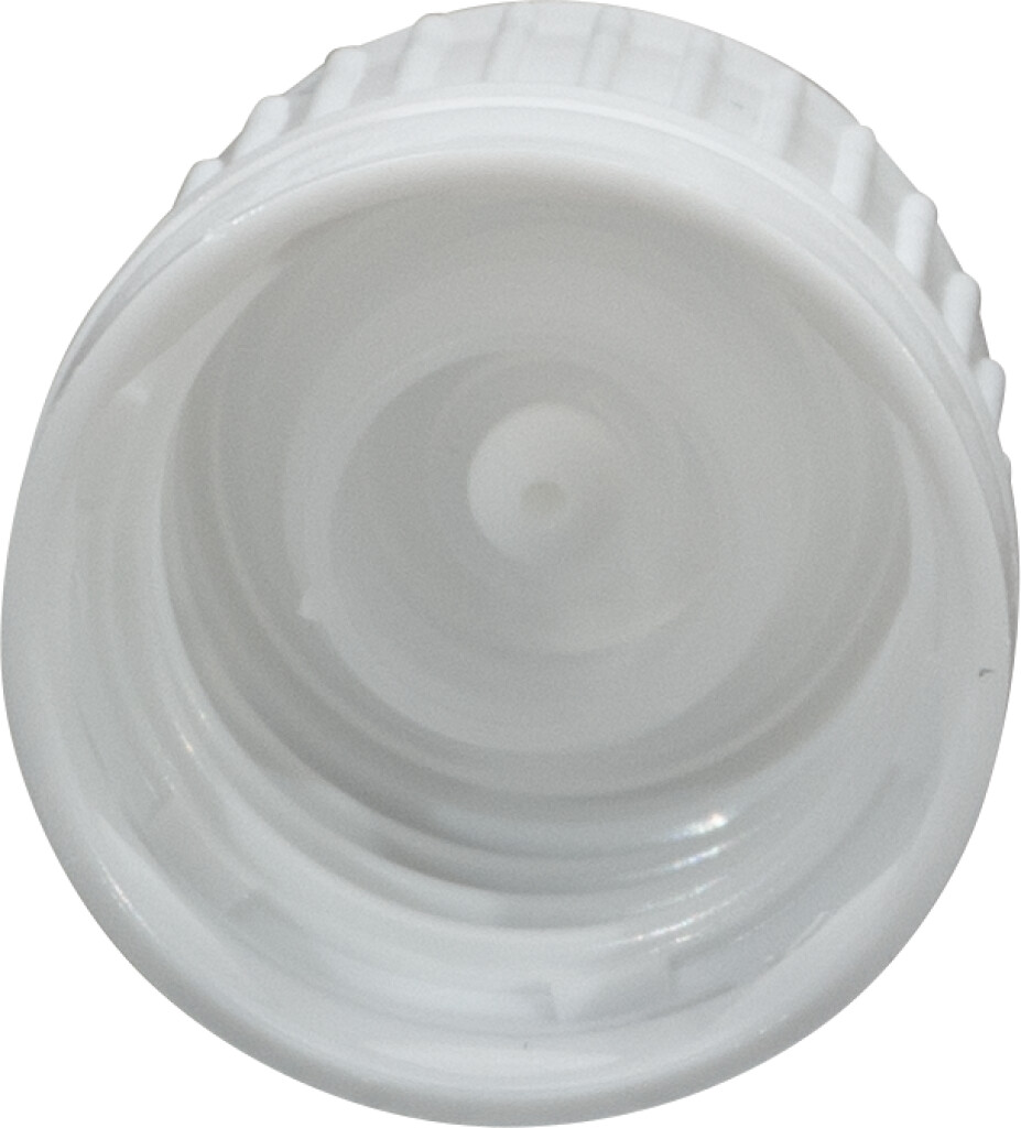 Globuli-Verschluss mit Originalistätsring GL 18 weiß aus HDPE / LDPE