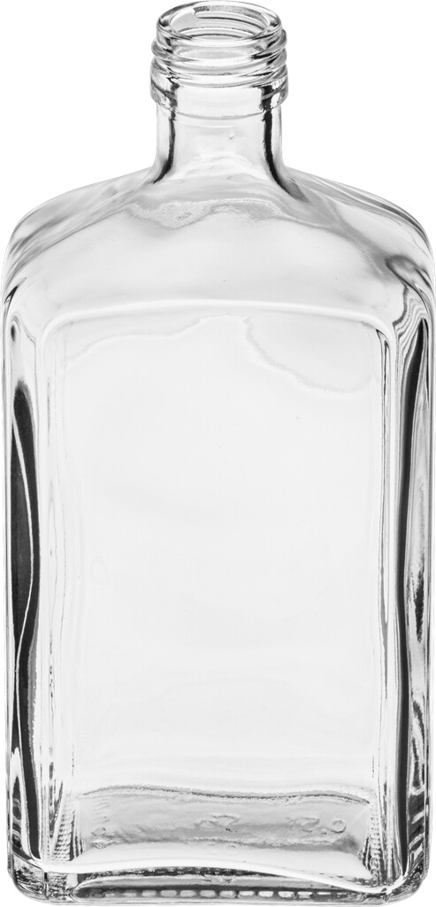 Meplatflasche 500 ml, GL 22, weiß