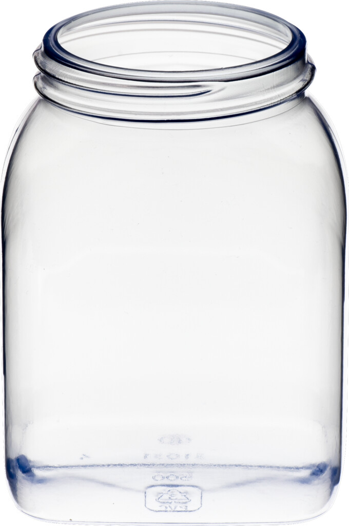 PVC-Weithalsbehälter 500 ml, transparent