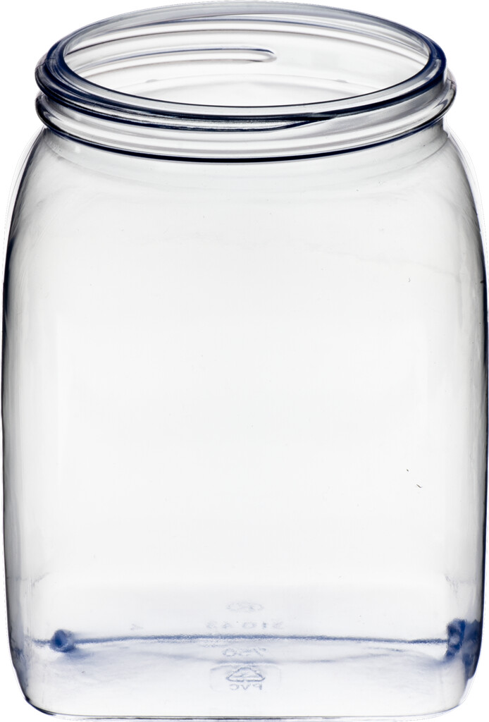 PVC-Weithalsbehälter transparent 750 ml