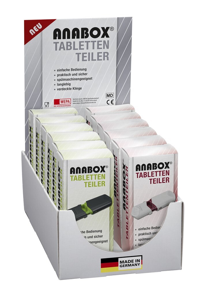ANABOX<sup>®</sup>  Tablettenteiler, Display á 12 Stück