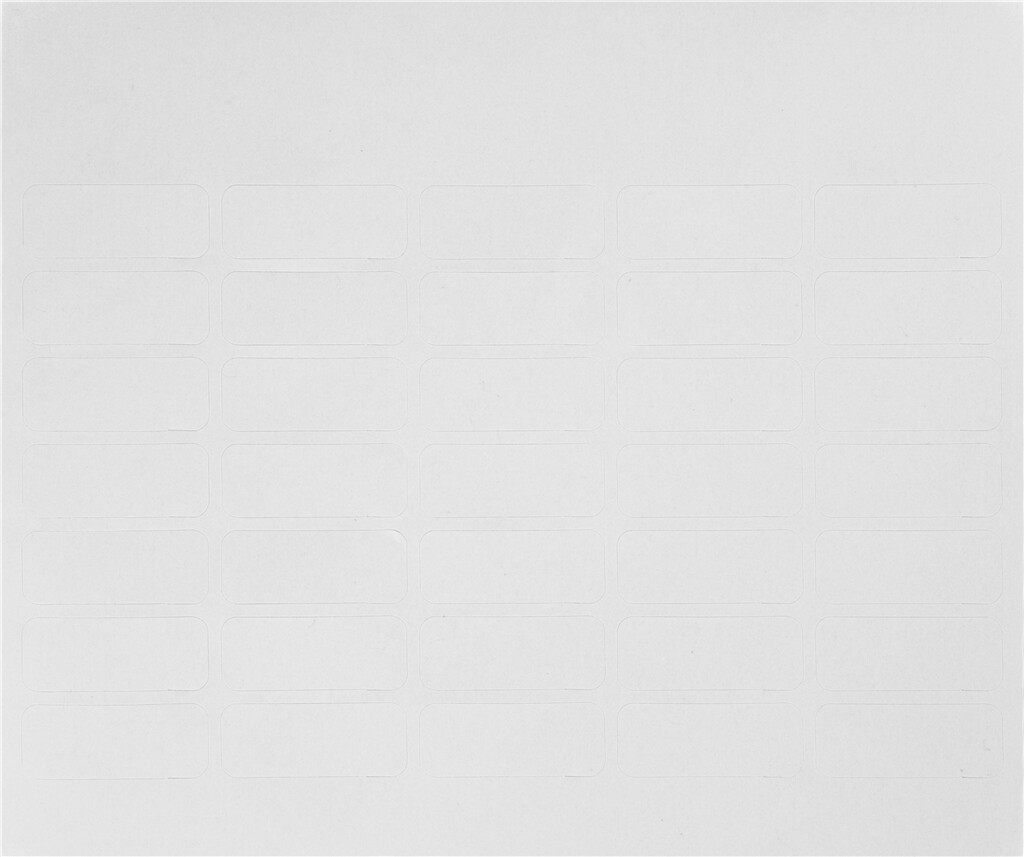 Blanko-Etikett, weiß 12 x 30 mm