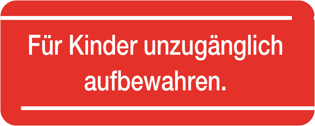 Rollen-Etiketten 12x28 mm "Für Kinder unzugänglich aufbewahren"