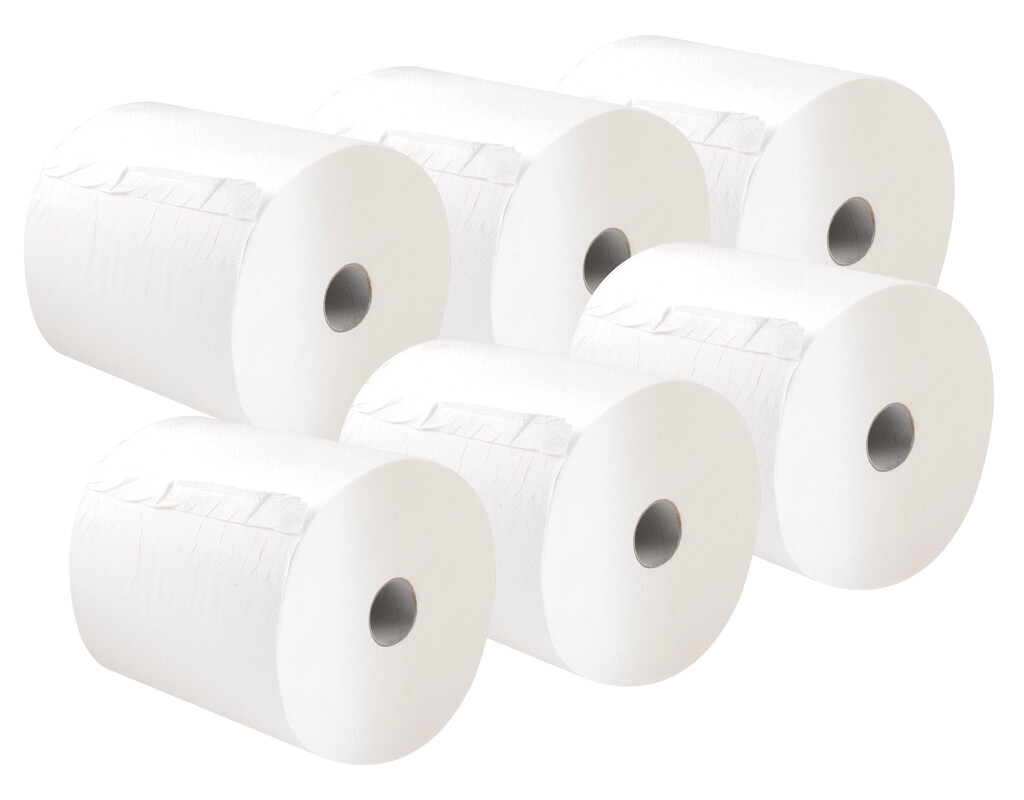 Papierhandtuch auf Rolle hoch weiß für berührungsfreien Spender