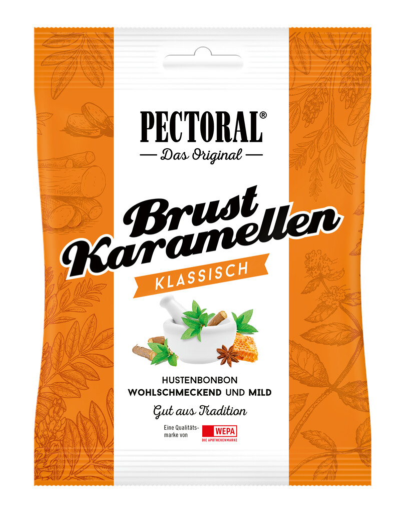 <p>PECTORAL<sup>®</sup> Brust Karamellen, 40 Beutel</p>