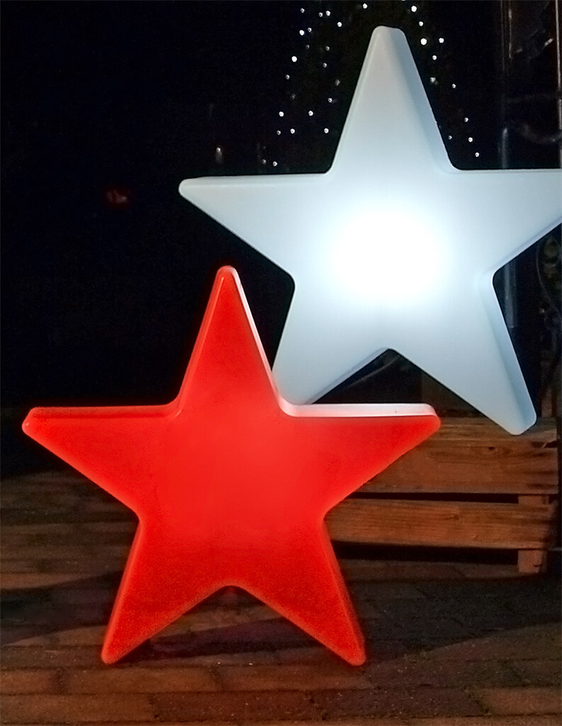 Deko-Stern "Shining Star", rot, Ø 40 cm