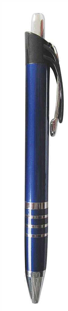 Kugelschreiber in Metalloptik blau neutral