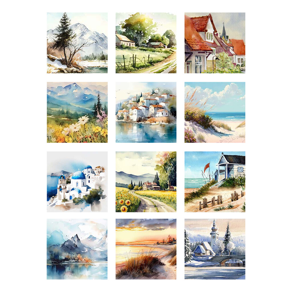 Wandkalender Malerische Landschaften 9,5 x 48,5 
