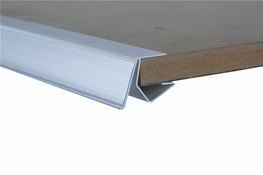 Schräge Regalschienen für Glas- und Holzböden (26 x 800 mm), weiß