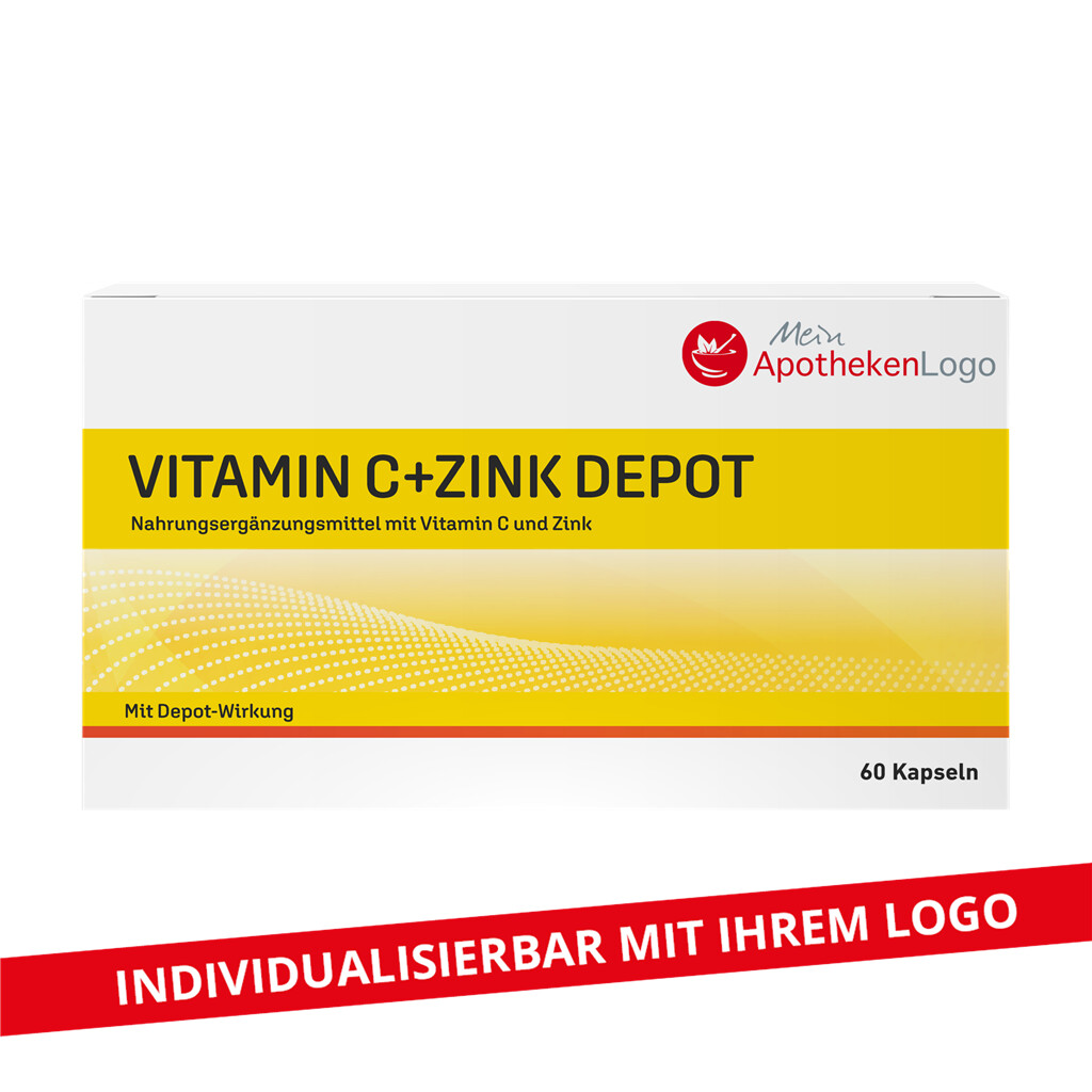 Vitamin C+Zink Kapseln mit Apotheken-Logo