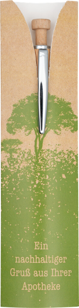 <p>Etui für Holzkugelschreiber "Nachhaltiger Gruß"</p>
