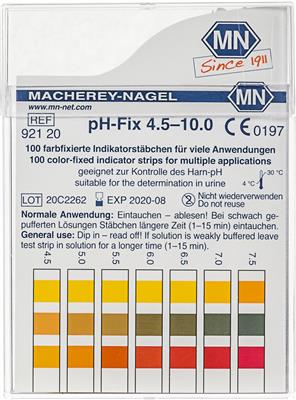 pH-Indikatorstäbchen Bereich 4,5 bis 10