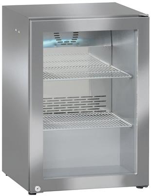 LIEBHERR Kühlschrank FKv 503, 44 l, Glastür, rechtsanschlag, silber