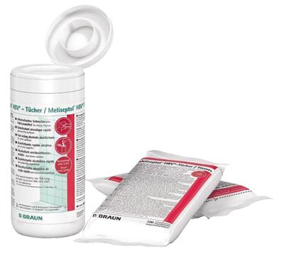 HBV-Desinfektionstücher, Spenderbox mit 100 Tüchern