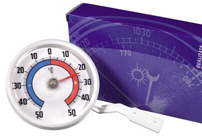 Kühlschrankthermometer mit rundem Kunststoffgehäuse