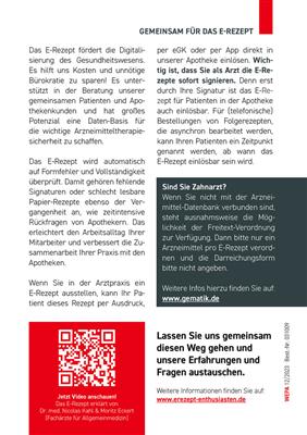 E-Rezept Flyer für Arztpraxen, A3