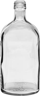Ginflasche 700 ml PP 28 Klarglas weiß