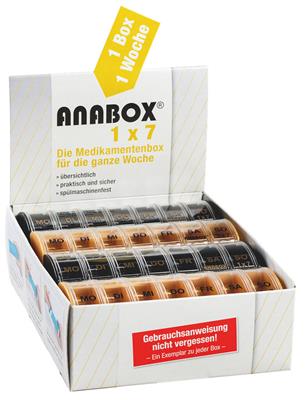 ANABOX<sup>®</sup>  1x7 Display schwarz/gold à 12 Stück