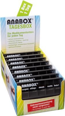 ANABOX<sup>®</sup>  Tagesbox Display schwarz à 16 Stück