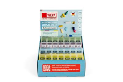 WEPA 1x7 Wochenbox "farbig sortiert/pastell"