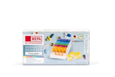 <p>WEPA Medikamentendosierer 7 Tage Wochenmagazin smart<sup>4</sup> "Regenbogen"</p>