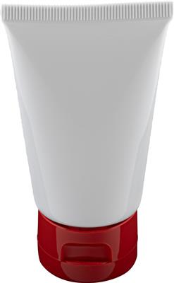 Kunststofftube 35 ml weiß mit Klappverschluss rot