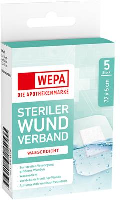 WEPA Wundverband wasserdicht steril 7,2 x 5 cm