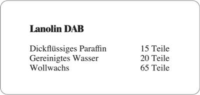 Etiketten zur Kennzeichnung von Rezepturen und Arzneimitteln "Lanolin DAB"