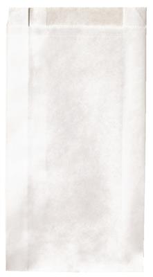 Faltenbeutel Papier 120 x 220 x 30 mm, weiß