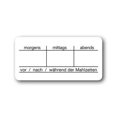 Rollenetikett 40x20 mm Dosierung