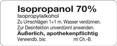 HV-Etiketten "Isopropanol 70%"