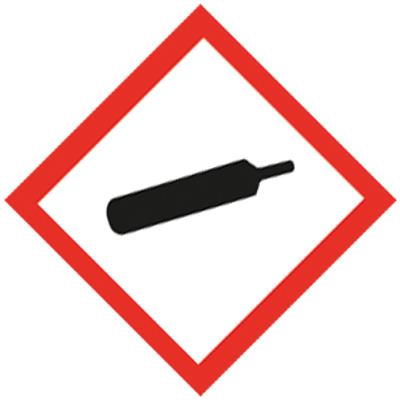 Gefahrensymbol-Etiketten Gasflasche, GHS 04