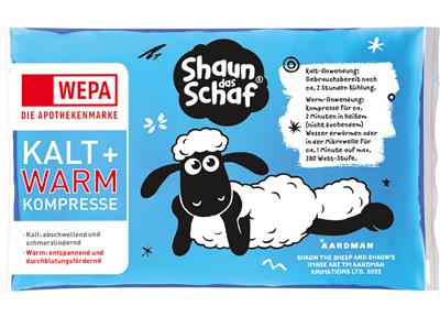 WEPA Kalt &amp; Warm Kompresse "Shaun das Schaf"