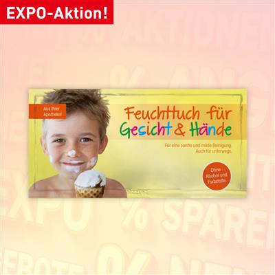 Feuchttuch für Gesicht & Hände