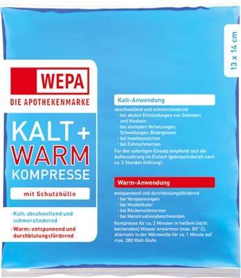 WEPA Kalt + Warm Kompresse 13 x 14 cm, mit Schutzhülle