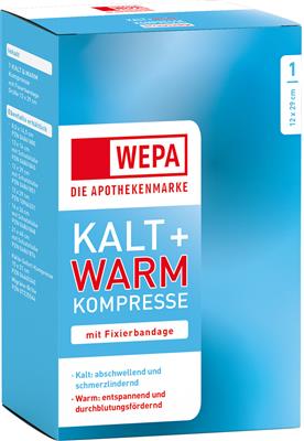 WEPA Kalt + Warm Kompresse 12 x 29 cm, mit Fixierbandage