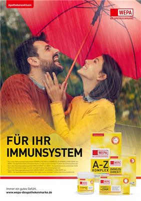 Poster WEPA Nahrungsergänzung "Für das Immunsystem"