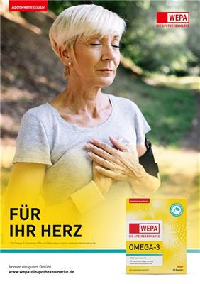 Poster WEPA Nahrungsergänzung "Für das Herz"