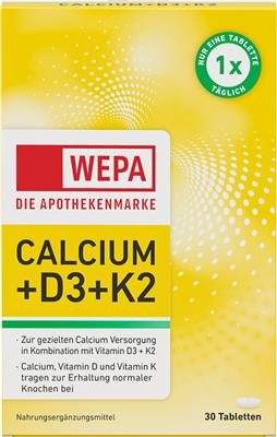 WEPA Calcium + D3 + K2 Tabletten, 30er Packung
