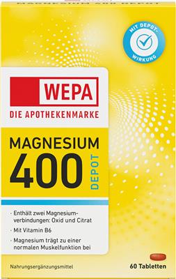 <p>WEPA Magnesium 400 + B6, 60er Packung</p>
<p> </p>