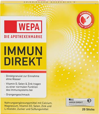 <p>WEPA - Die Apothekenmarke</p>
<p>Immun Direkt Sticks</p>