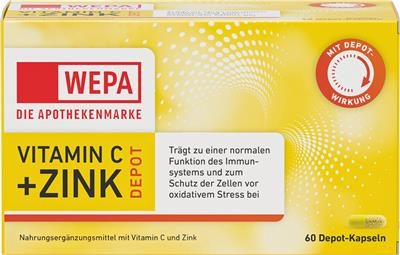 <p>WEPA Vitamin C+Zink Kapseln, 60er Pack.</p>