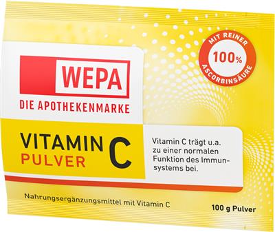 WEPA Vitamin C Pulver, 100 g Nachfüllbeutel