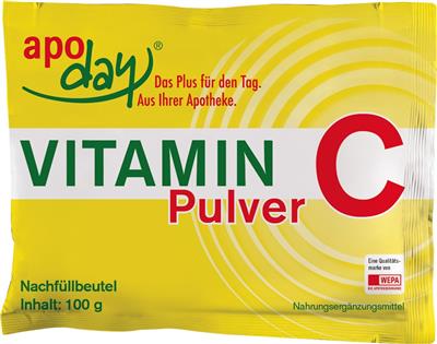 apoday<sup>®</sup>  Vitamin C Pulver, 100 g Nachfüllbeutel