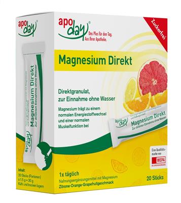 apoday<sup>®</sup>  Magnesium Direkt Stick  20er Pack.